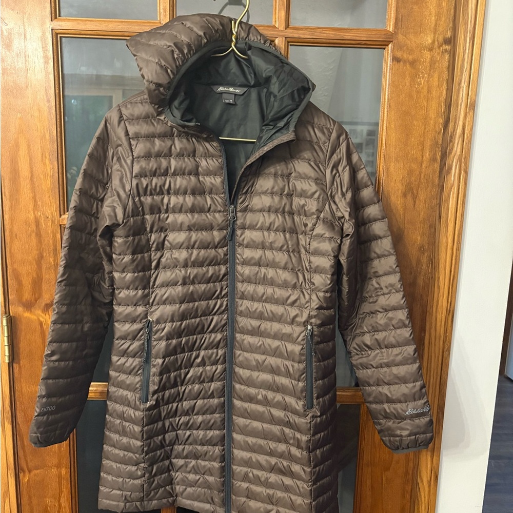 Eddie Bauer Taupe Brown Down jacket